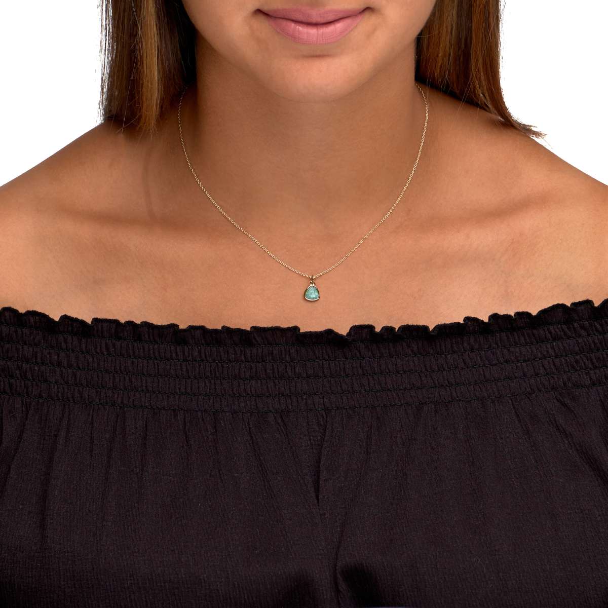 Ankerkette 925/- Sterling Silber vergoldet Amazonit