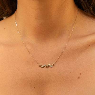 Ankerkette 375/- Gold Zirkonia