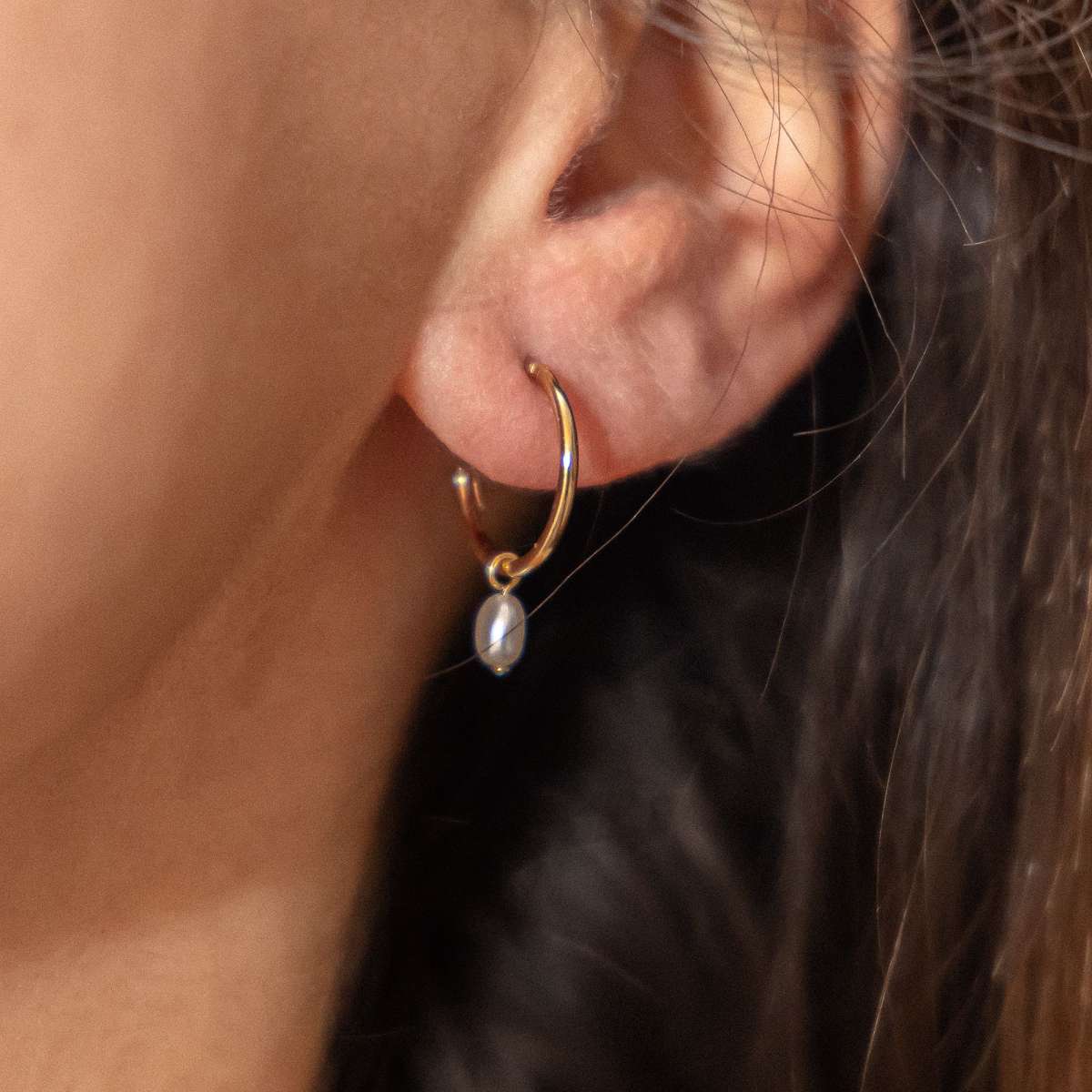 Ohrringe 925/- Sterling Silber vergoldet Perle