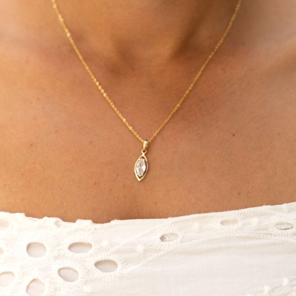 Singapurkette 333/- Gold Zirkonia