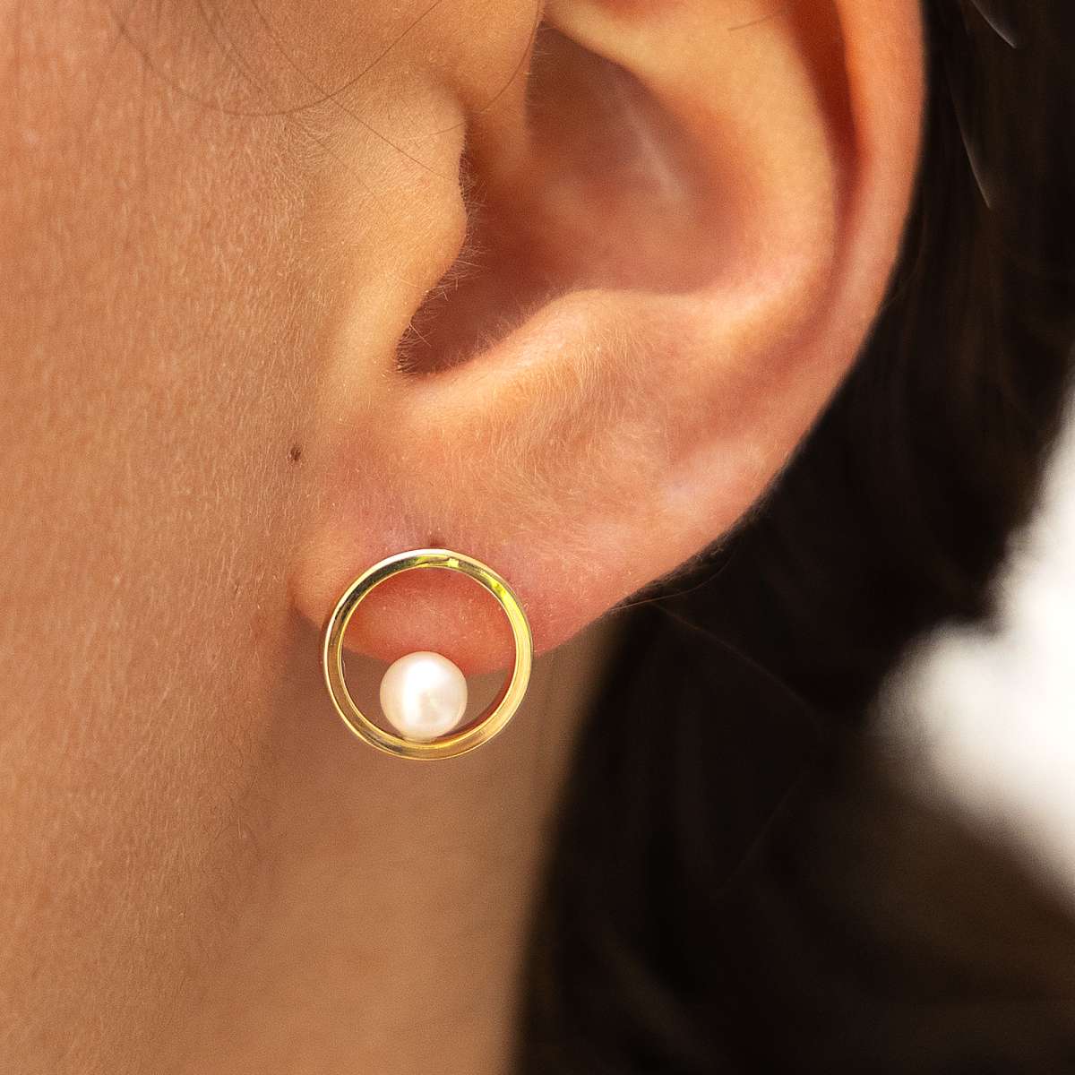 Ohrringe 375/- Gold Süßwasserzuchtperle