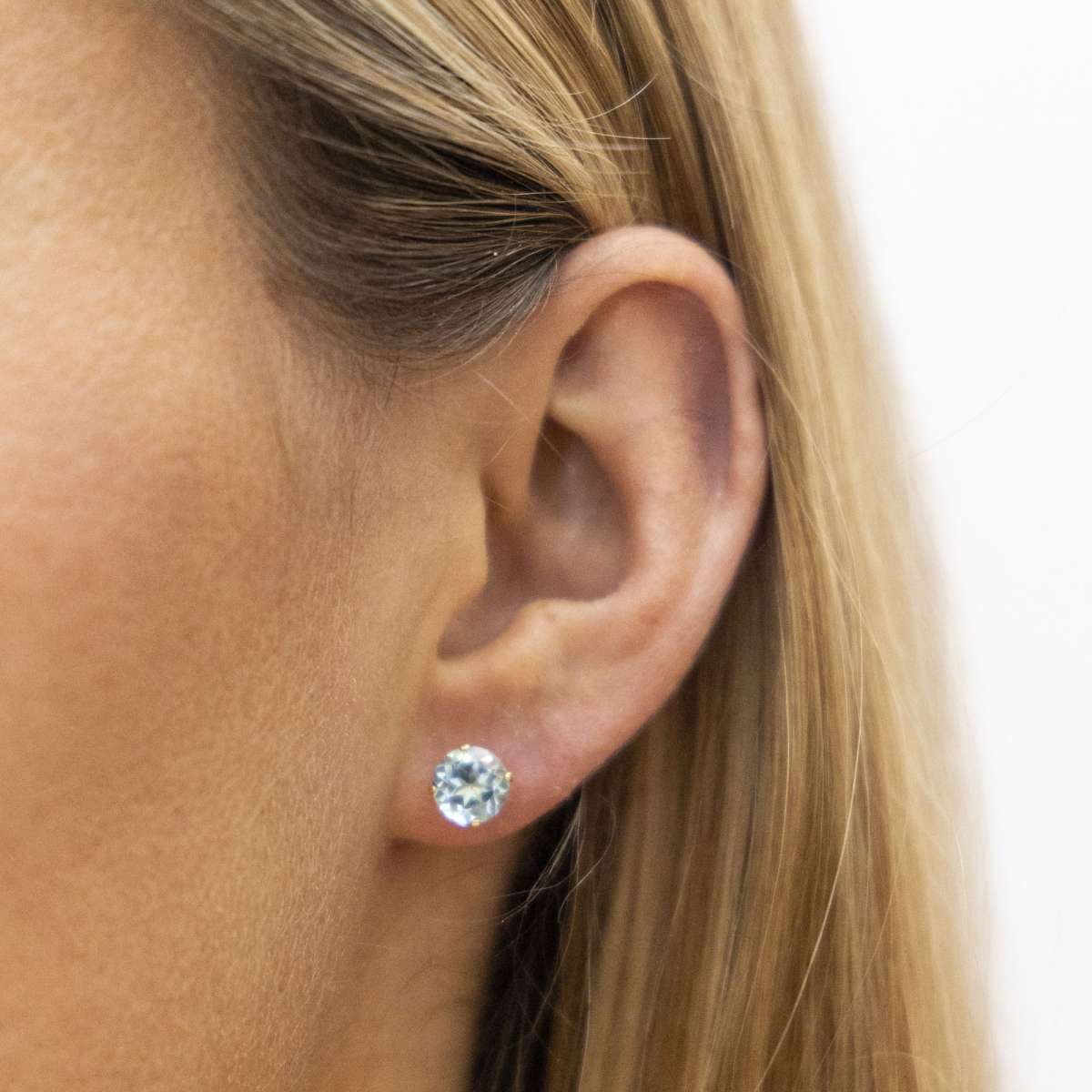 Ohrstecker 585/- Gold Blautopas