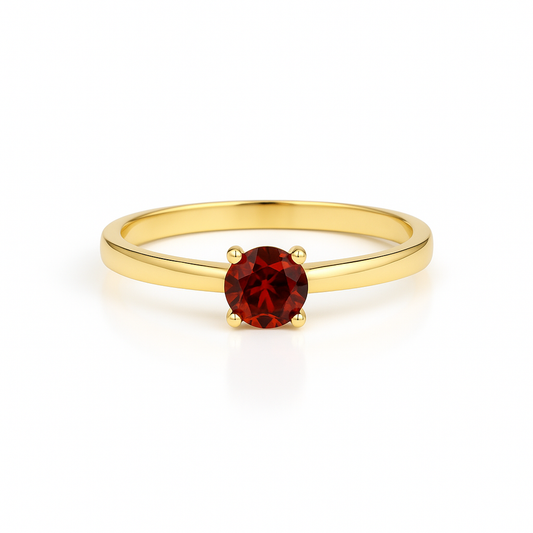 Ring 925/- Sterling Silber vergoldet Granat