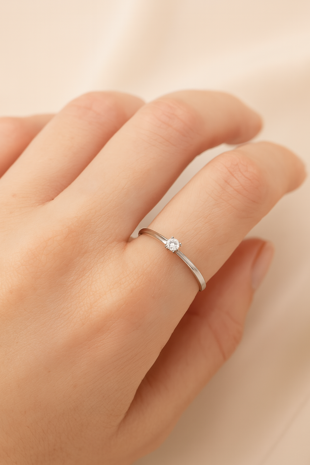 Ring 585/- Weißgold rhodiniert Brillant 0,066ct.