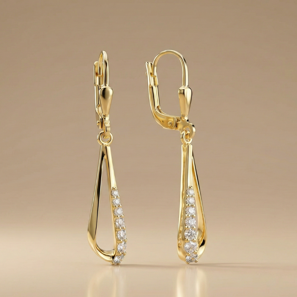 Ohrhänger 375/- Gold Zirkonia