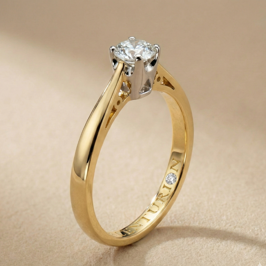 Ring 585/- Gold Brillant 0,25ct.