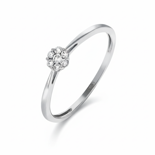 Ring 585/- Weißgold Brillant 0,11ct.