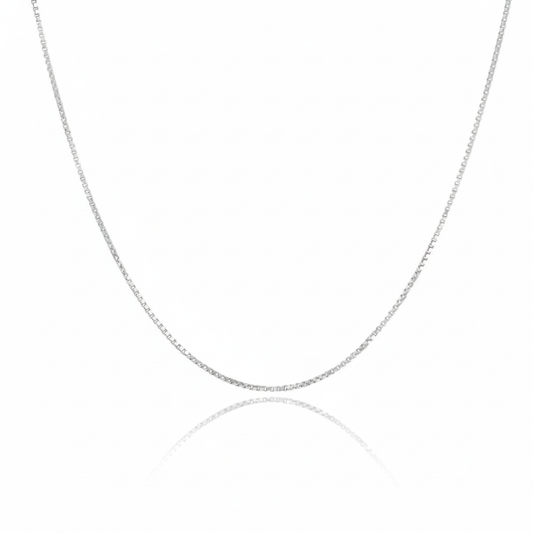 Kette Venezianerkette 333/- Weißgold rhodiniert 50cm