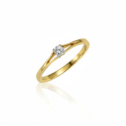 Ring 585/- Gold Brillant 0,10ct.
