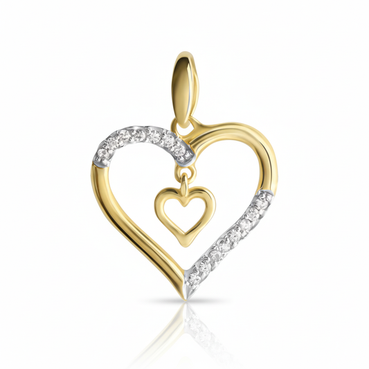 Anhänger 925/- Sterling Silber vergoldet Zirkonia