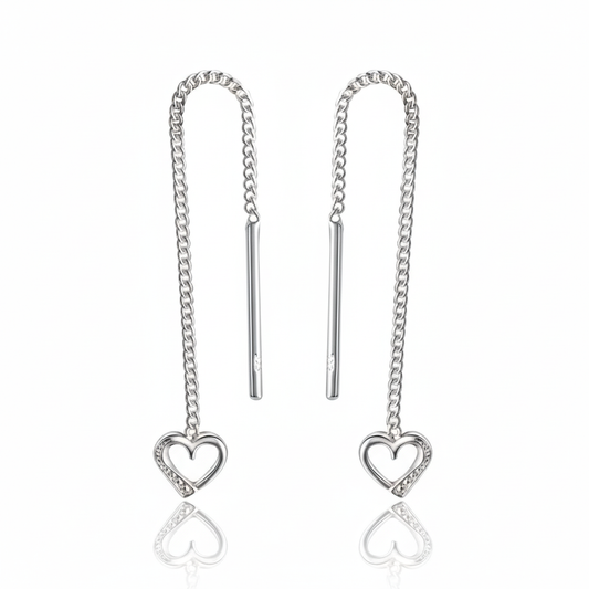 Durchziehohrringe 925/- Sterling Silber rhodiniert
