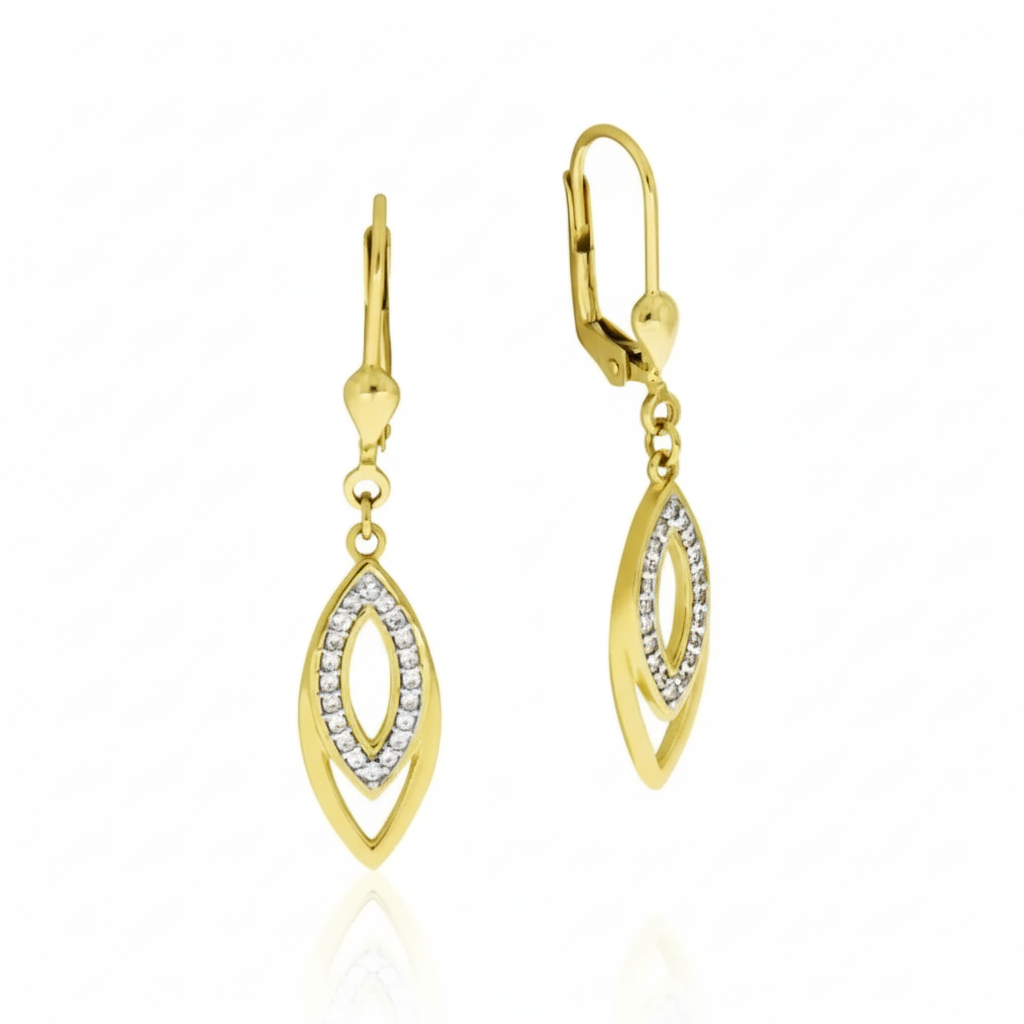 Ohrhänger 375/- Gold Zirkonia