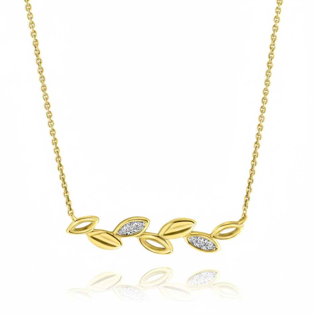 Ankerkette 375/- Gold Zirkonia
