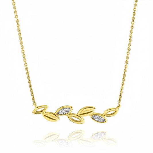 Ankerkette 375/- Gold Zirkonia