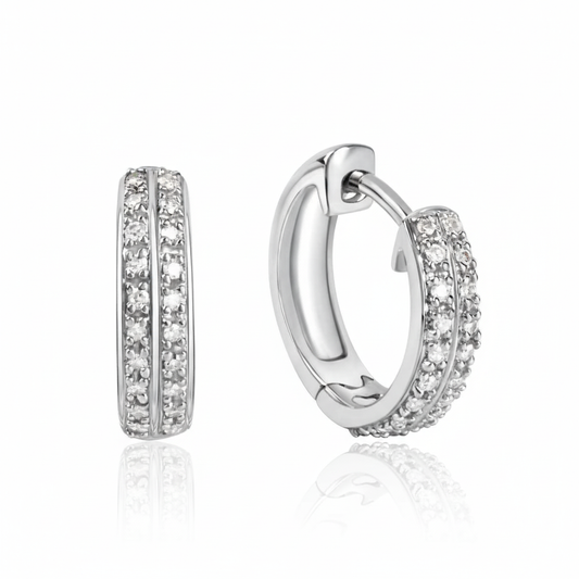Ohrringe 585/- Gold Diamant 0,10 Karat