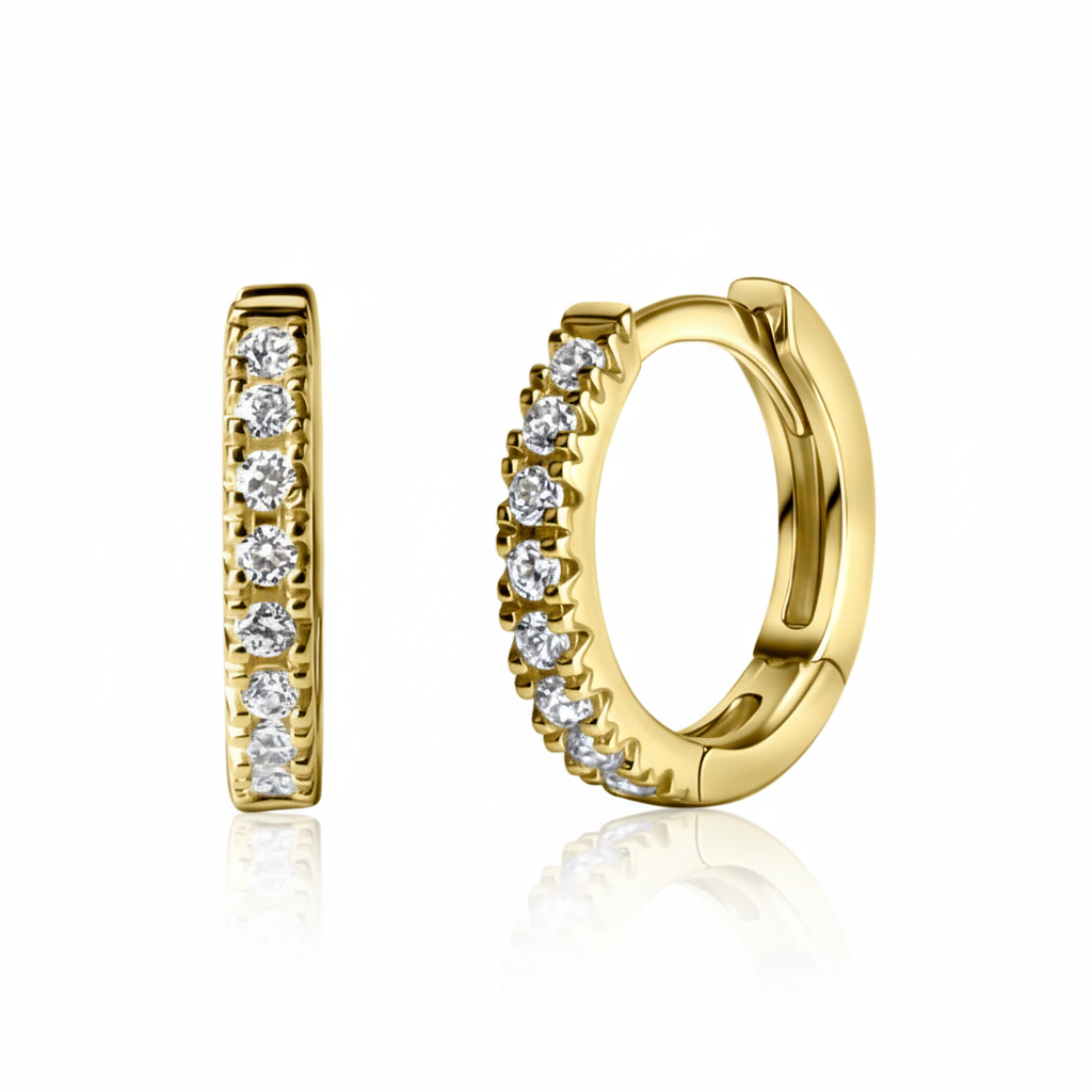 Klappcreolen 585/- Gold Zirkonia
