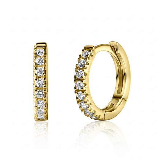 Klappcreolen 375/- Gold Zirkonia