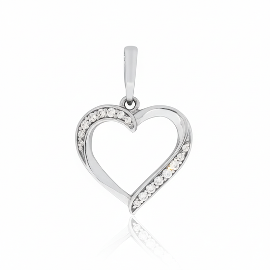 Anhänger 925/- Sterling Silber rhodiniert Zirkonia