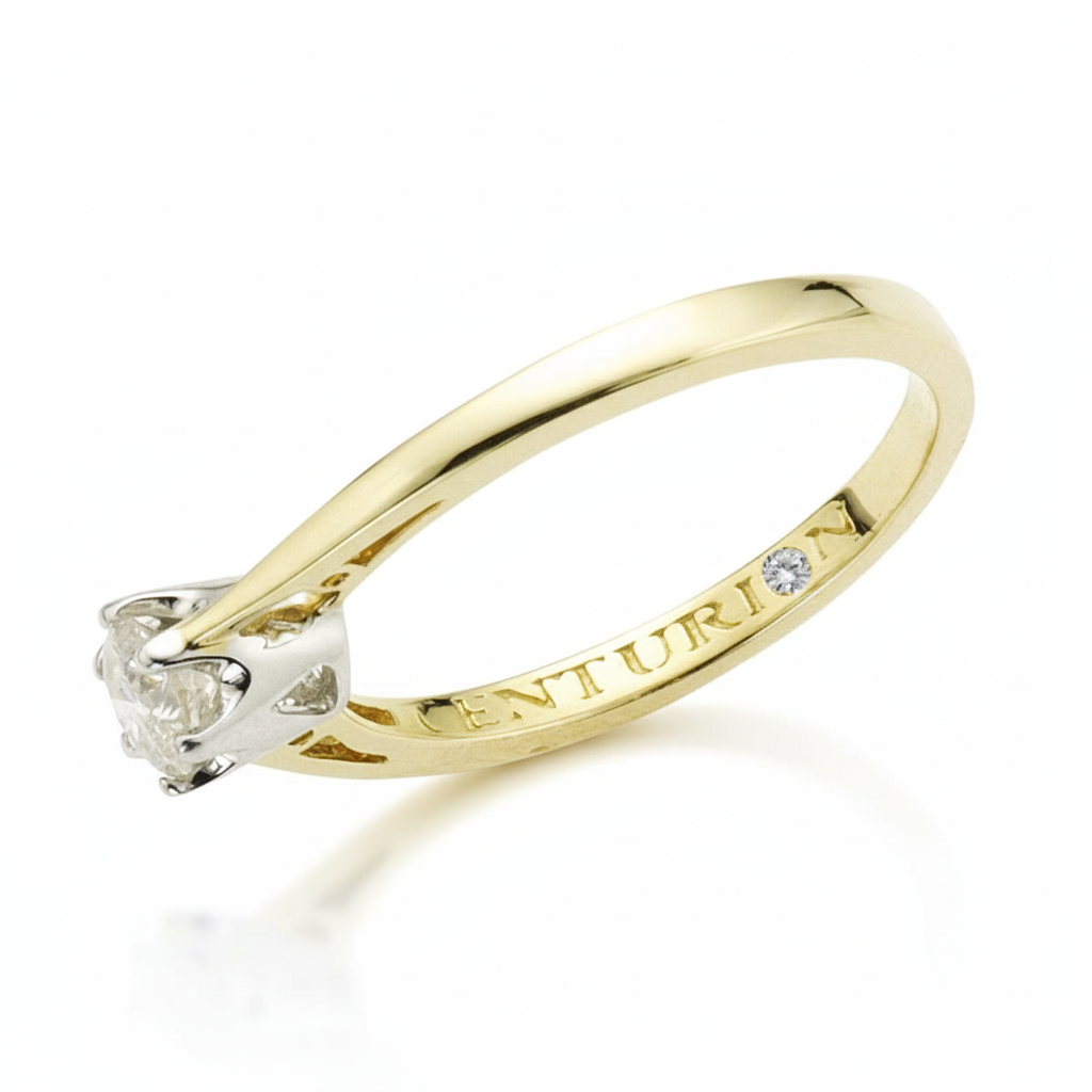 Ring 585/- Gold Brillant 0,25ct.