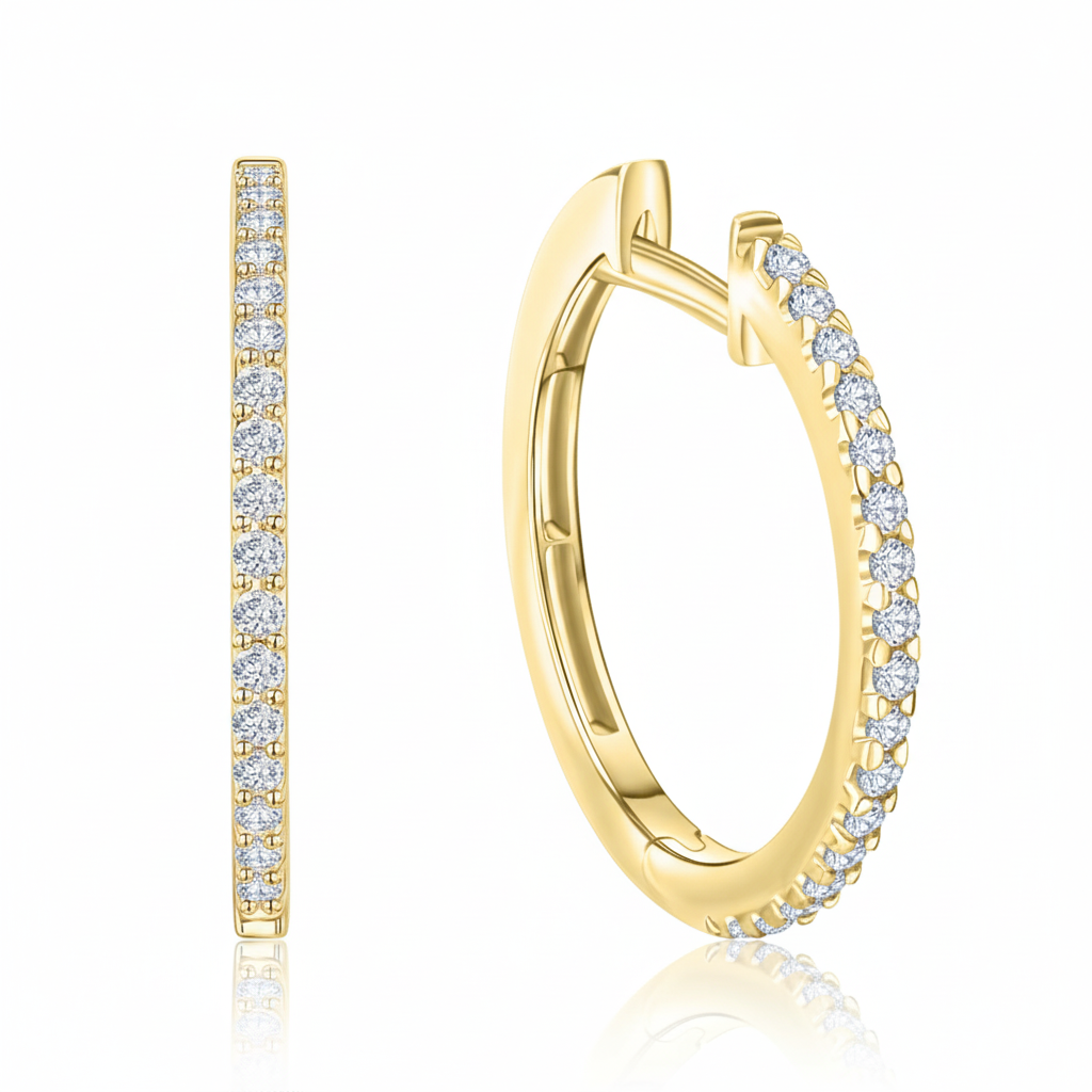 Klappcreolen 585/- Gold Zirkonia