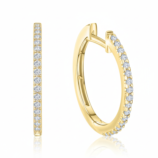 Klappcreolen 585/- Gold Zirkonia