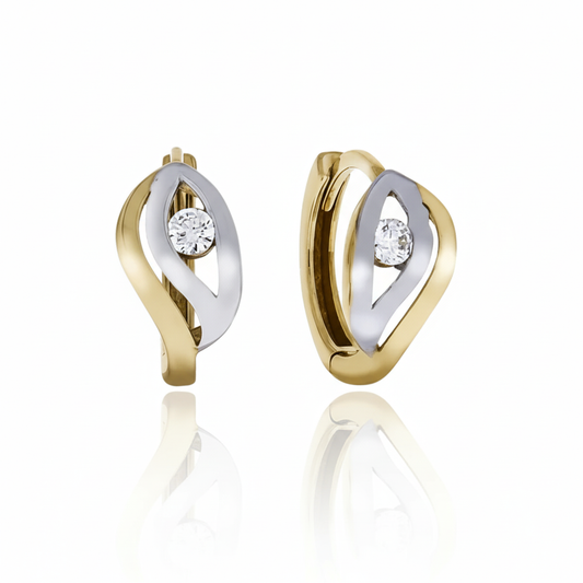 Klappcreolen 375/- Gold Zirkonia