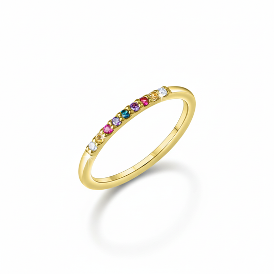 Ring 925/- Sterling Silber vergoldet Zirkonia