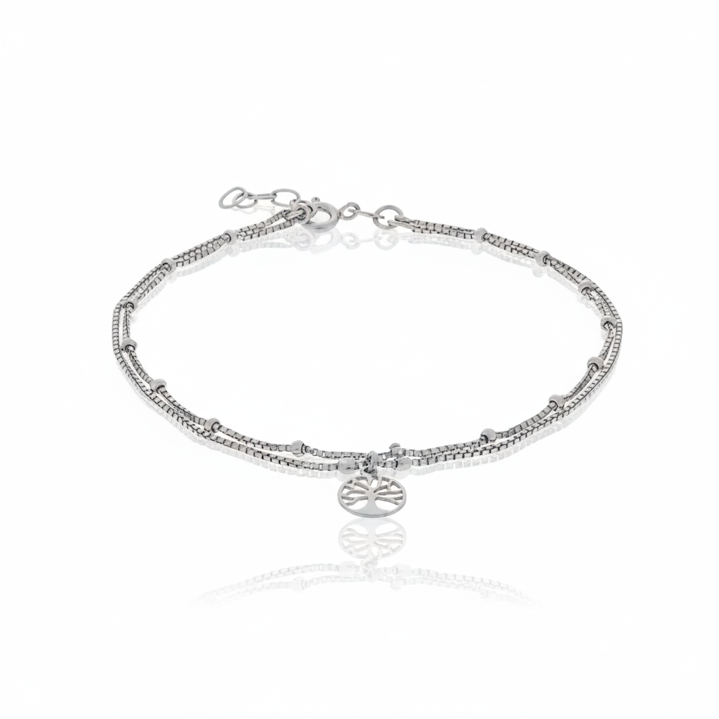Armband Venezianerkette 925/- Sterling Silber rhodiniert
