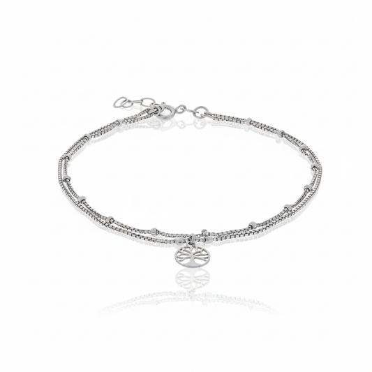 Armband Venezianerkette 925/- Sterling Silber rhodiniert