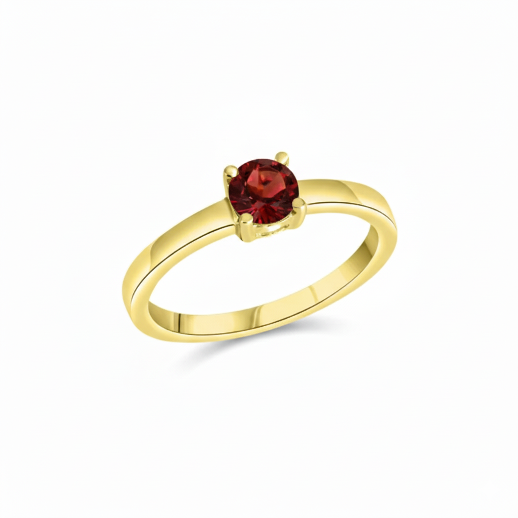 Ring 925/- Sterling Silber vergoldet Granat