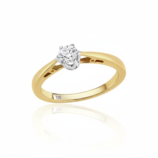 Ring 585/- Gold Brillant 0,25ct.