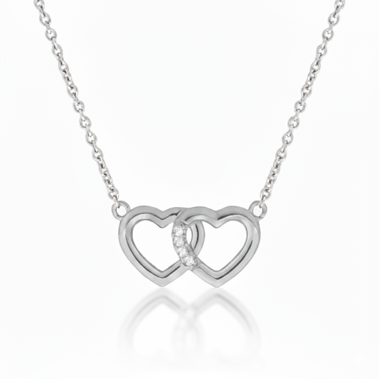 Collier Ankerkette 925/- Sterling Silber Zirkonia