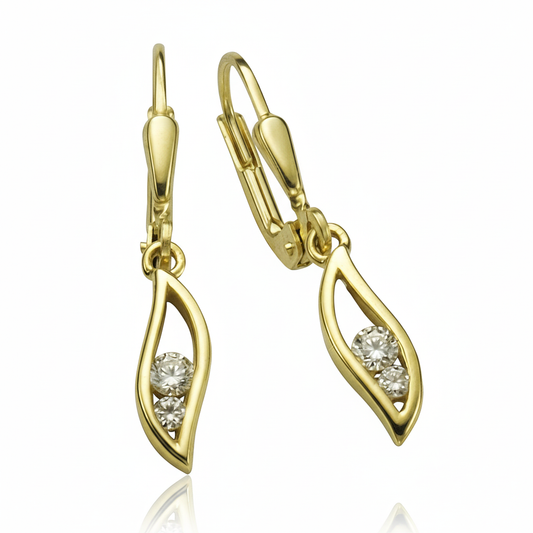 Ohrhänger 333/- Gold Zirkonia