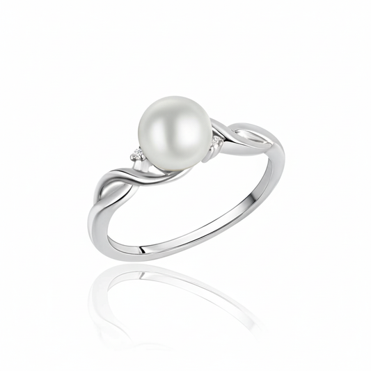 Ring 925/- Sterling Silber Perle