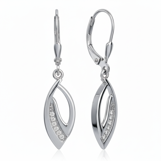 Ohrhänger 925/- Sterling Silber Zirkonia