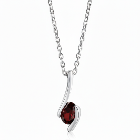 Anhänger mit Kette Ankerkette 925/- Sterling Silber Zirkonia
