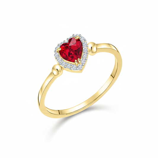 Ring 375/- Gold rhodiniert Zirkonia