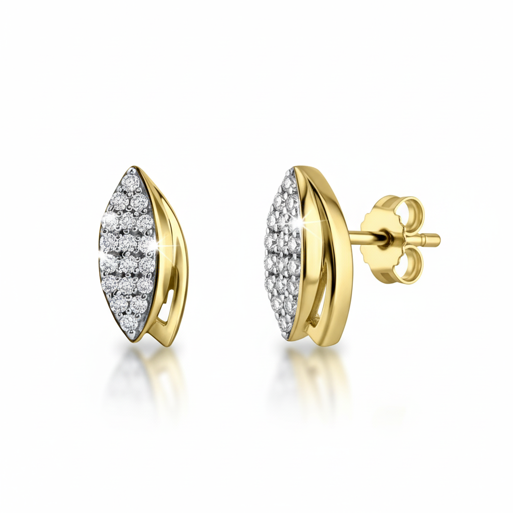 Ohrstecker 375/- Gold Zirkonia