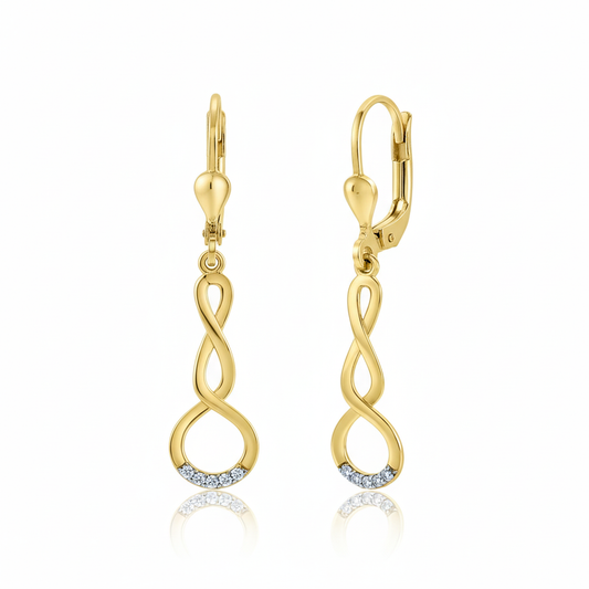 Ohrhänger 375/- Gold Zirkonia