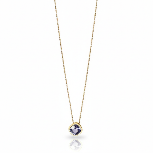 Anhänger mit Kette Ankerkette 585/ - Gold Tansanit