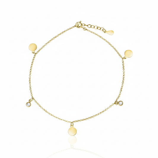Armband Erbskette 925/- Sterling Silber vergoldet Zirkonia
