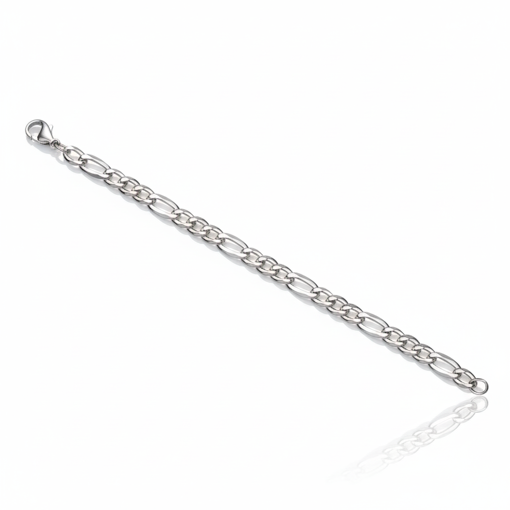 Armband Figarokette 925/- Sterling Silber 23cm