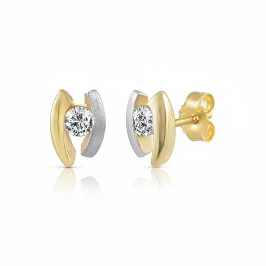 Ohrstecker 333/- Gold Zirkonia