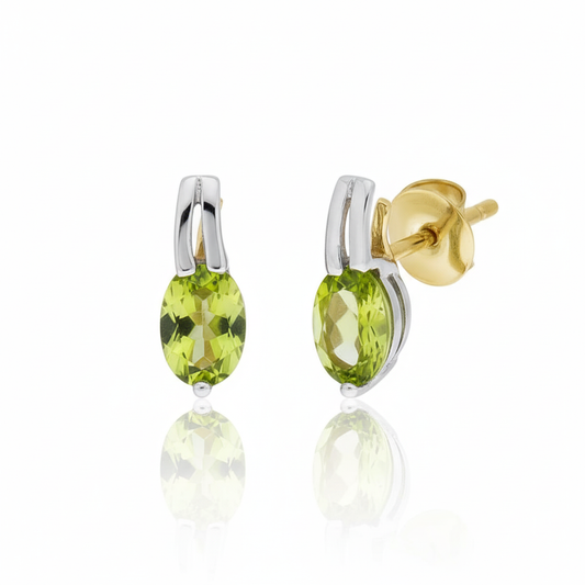 Ohrstecker 375/- Gold Peridot 0,92ct.