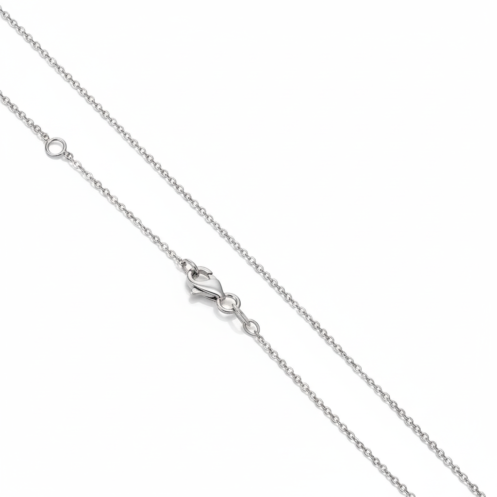 Kette Ankerkette 333/- Gold rhodiniert