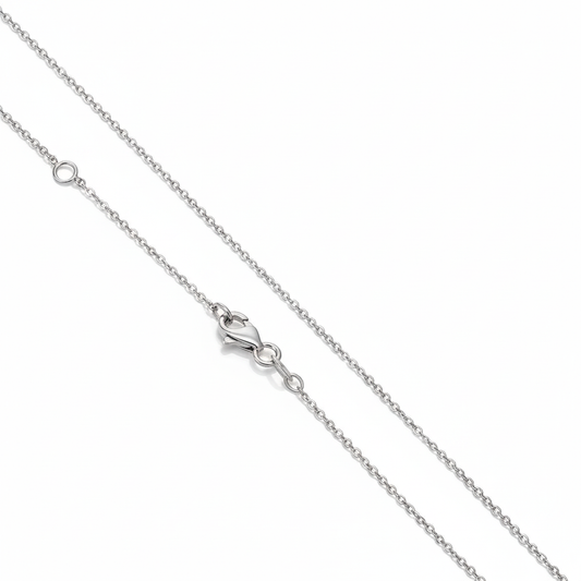Kette Ankerkette 333/- Gold rhodiniert