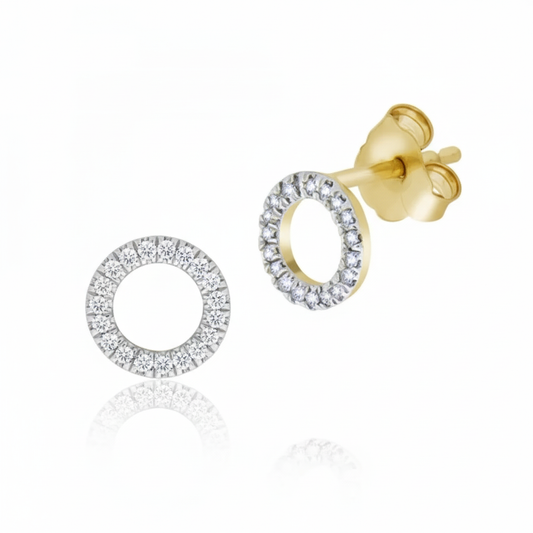 Ohrstecker 375/- Gold Diamant 0,060ct