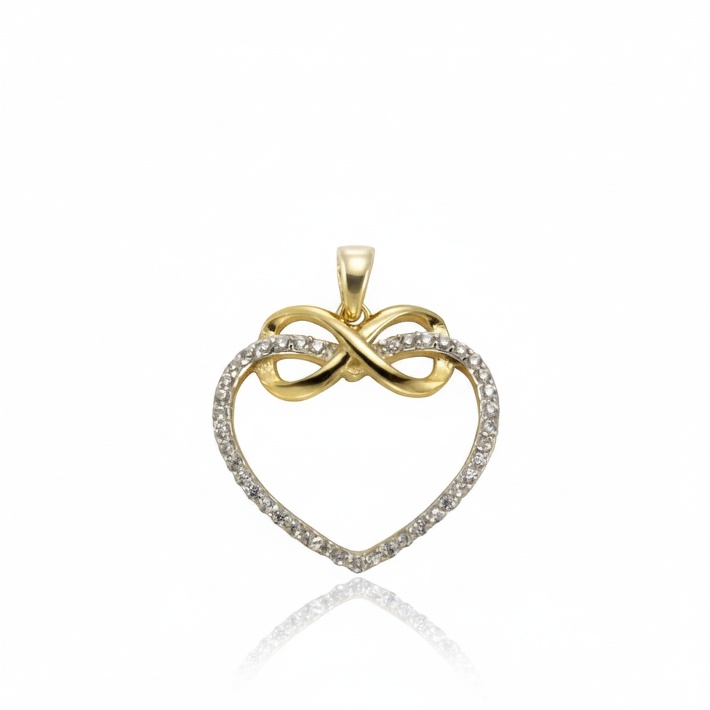 Anhänger 925/- Sterling Silber vergoldet Zirkonia