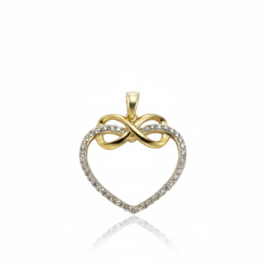 Anhänger 925/- Sterling Silber vergoldet Zirkonia
