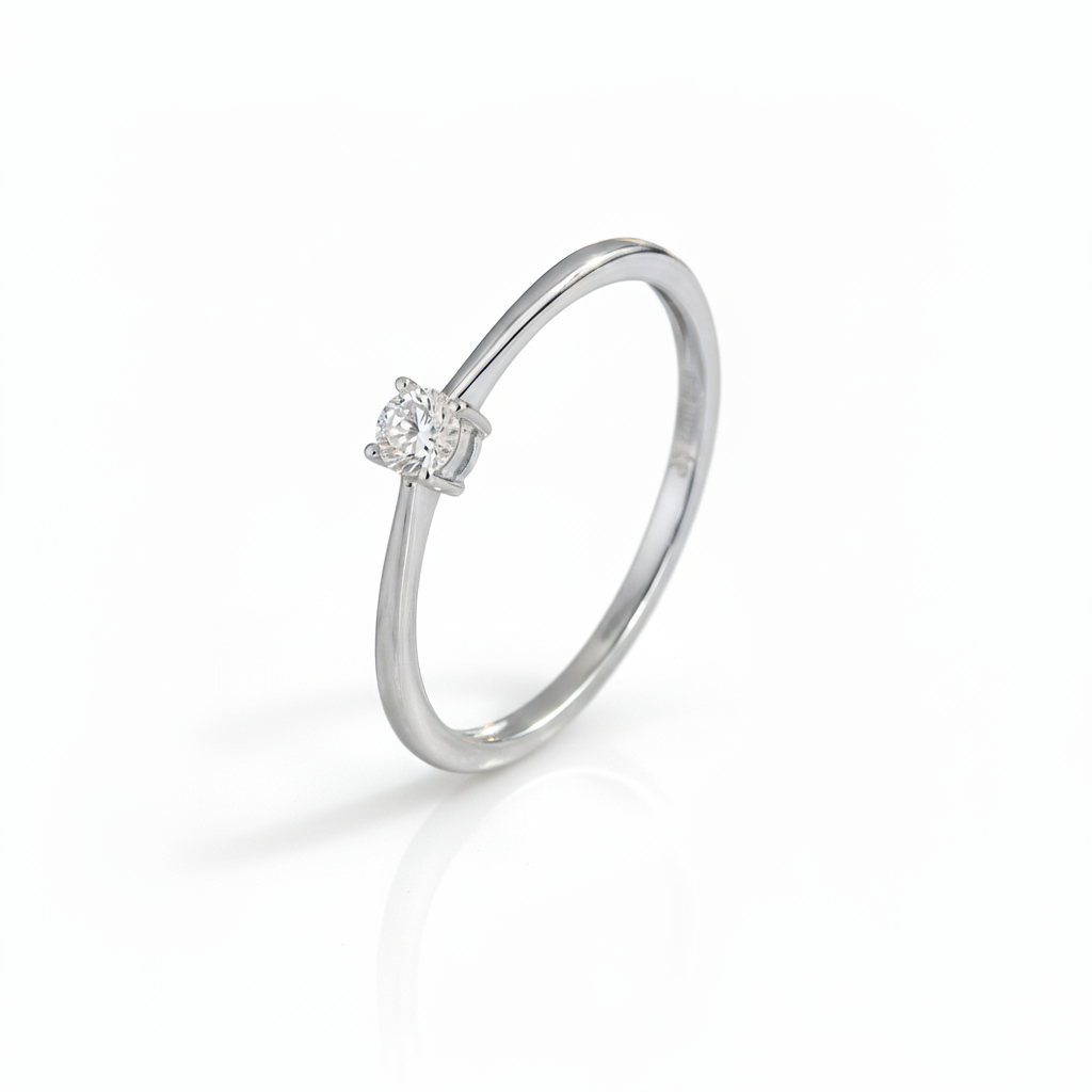 Ring 585/- Weißgold rhodiniert Brillant 0,066ct.